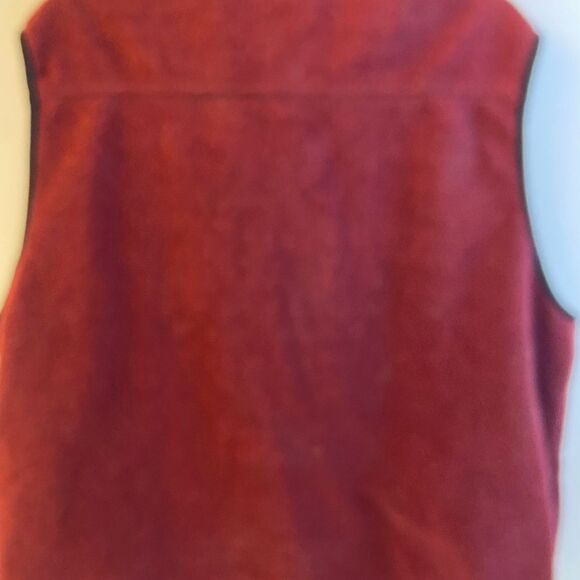 Llbean full zipper vest jacket burgundy mens Xl - Picture 4 of 5